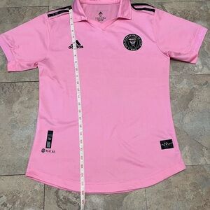 Adidas Inter Miami  Pink Soccer Jersey with Black Accents